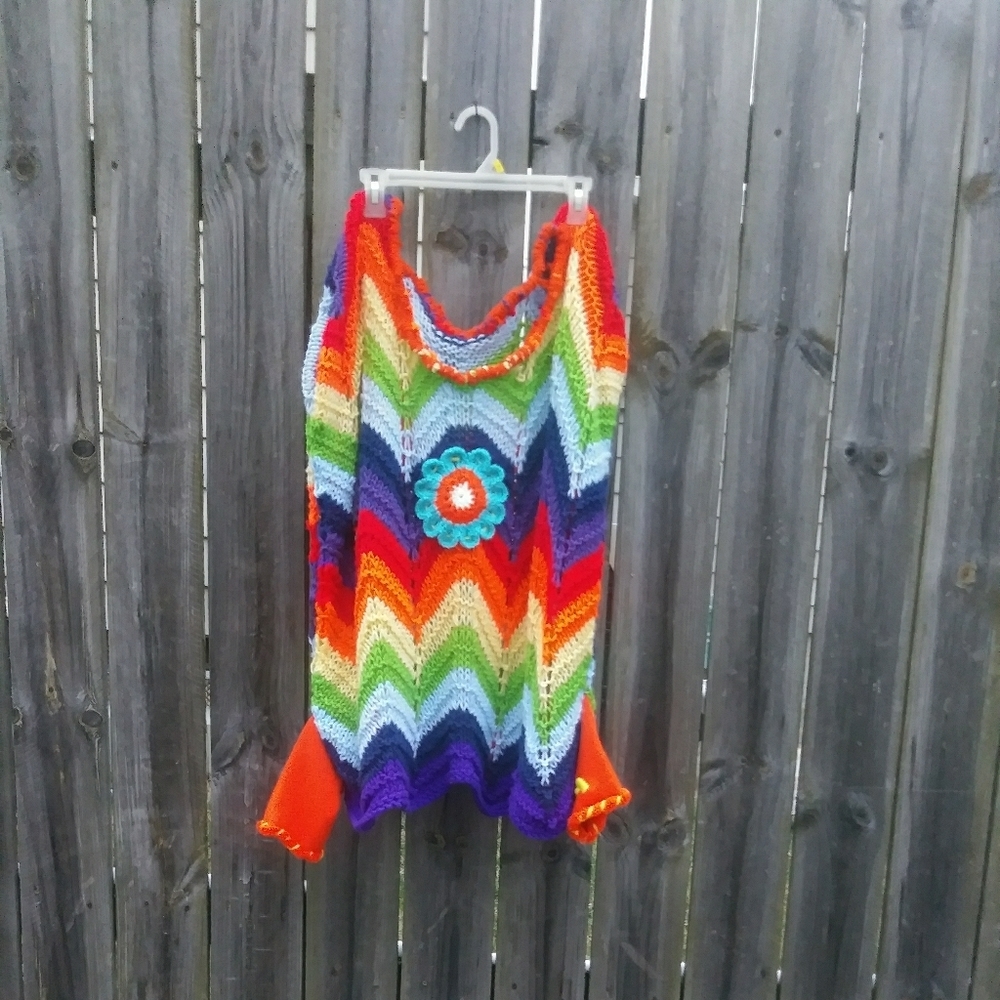BeeFreeTreasures One of a kind shawl w/ handholes